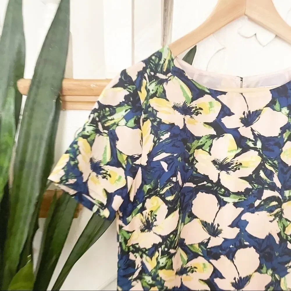 J.crew printed short-sleeves gallery dress size 2